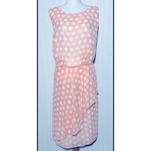 Alex Marie Size 18w Dress Peach White Polka Dots